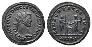 Diocletian CONSERVATOR AVGG from Siscia
                      secret coded