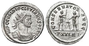 Diocletian
                      CONSERVATOR AVGG from Siscia 263 secret coded