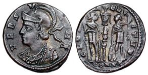 VRBS ROMA
                    GLORIA EXERCITVS Constantinople 46