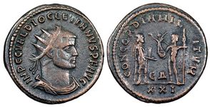 Diocletian
                  CONCORDIA MILITVM Antioch 322