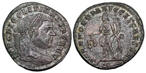 Diocletian
                    SACRA MON VRB AVGG ET CAESS N N Rome 100a mule
                    hybrid