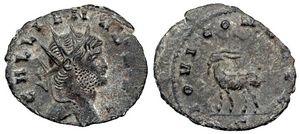 Gallienus IOVI
                    CONS AVG goat Rome 207
