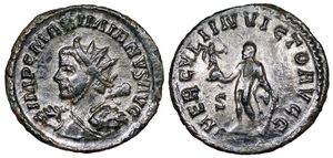 Maximianus HERCVLI
                      INVICTO AVGG Lugdunum Lyon Bastien 190