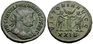 Maximianus VICTORIA AVGG Cyzicus 588