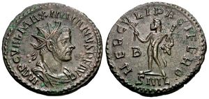 Maximianus HERCVLI PACIFERO Lugdunum 372