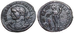 Maximianus
                      GENIO POPVLI ROMANI Lyon 120