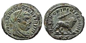 Divus
                        Maximianus MEMORIAE AETERNAE RIC VII Rome 120
                        posthumous coin issued by Constantine I