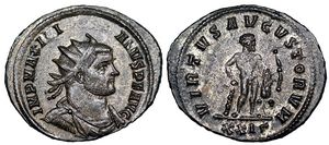 Maximianus
                        VIRTVS AVGVSTORVM RIC Vii Rome 516
