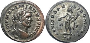 Maximianus
                      GENIO POPVLI ROMANI Trier 171b