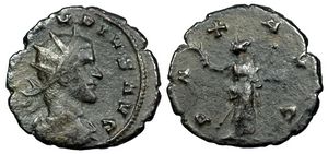 Claudius II PAX
                  AVG Siscia 186 Blackmoor Hoard