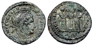 Constantine I VICTORIAE LAETAE PRINC PERP
                      London 154