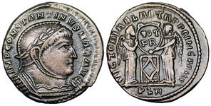 Constantine I VICTORIAE LAETAE PRINC PERP
                      London 157