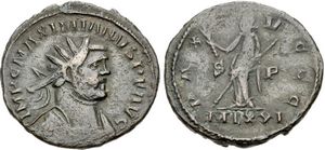 Maximianus PAX
                        AVGGG RIC Vii London 34
