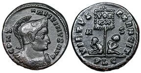 Constantine I VIRTVS EXERCIT Lyon 107