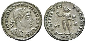 Constantine I SOLI INVICTO COMITI Lyon 34
                        Ex trésor de Chitry