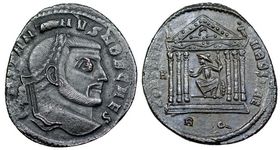 Constantine I CONSERVATORES VRB SVAE
                            Rome 203