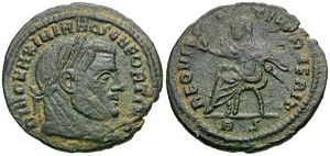 Divo
                        Maximianus REQVIES OPTIMOR MERIT Rome 104
