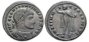 Constantine I SOLI
                      INVICTO COMITI Rome 376