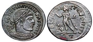 Constantine I SOLI INVICTO COMITI Rome 53