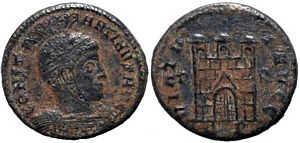 Constantine I VIRTVS AVGG campgate Rome after
                      176