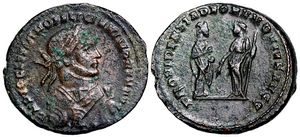 Diocletian PROVIDENTIA DEORVM QVIES AVGG
                        London 77a
