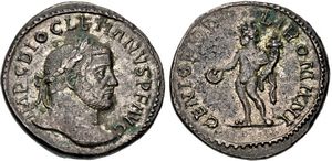 Diocletian GENIO POPVLI ROMANI RIC VI
                        Lugdunum 14a