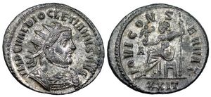 Diocletian IOVI CONSERVAT Ticinnum 234