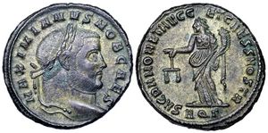 Galerius
                      SACRA MONET AVGG ET CAESS NOSTR Aquileia 30b