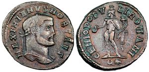 Galerius GENIO
                      POPVLI ROMANI Rome 95b variation with slight
                      drapery