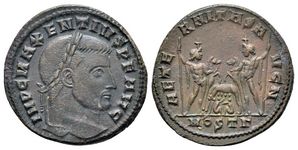 Maxentius AETERNITAS AVG N Ostia 16