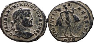 Maximinus
                      II VIRTVTI EXERCITI Heraclea 45