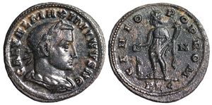 Maximinus II GENIO POP ROM Lugdunum