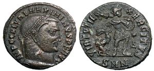 Maximinus
                      II VIRTVTI EXERCITVS Nicomedia 78b