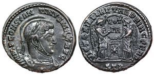 Constantine I VIRTVS EXERCIT Trier 213