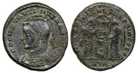 Constantine I VIRTVS EXERCIT Trier 214