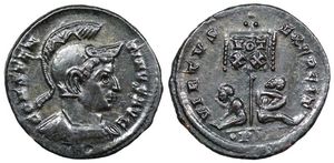 Constantine I VIRTVS EXERCIT Trier 258