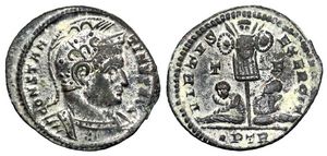 Constantine I VIRTVS EXERCIT Trier 279 Ex
                        Langtoft II hoard