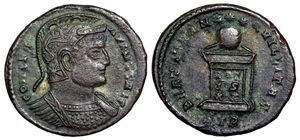 Constantine I BEATA TRANQVILLITAS Trier
                        303