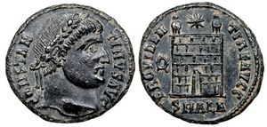 Constantine I PROVIDENTIAE AVGG camp gate
                      from Alexandria 41