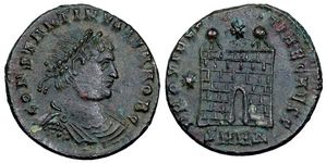 Constantine II PROVIDENTIAE CAESS campgate
                      Heraclea 107