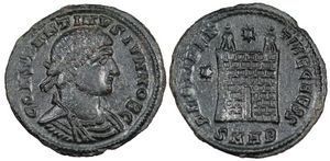 Constantine II PROVIDENTIAE CAESS campgate
                      Heraclea 107
