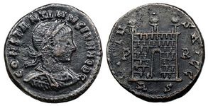 Constantine II VIRTVS AVGG campgate Rome
                        173