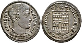 Constantine I unofficial campgate Arles
                      overstruck IOVI Licinius