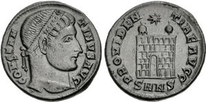 Constantine I PROVIDENTIAE AVGG camp gate
                        from Nicomedia 154
