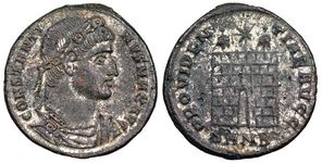 Constantine I PROVIDENTIAE AVGG camp gate
                        Nicomedia 156