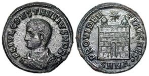 Constantius II PROVIDENTIAE CAES Nicomedia
                        bare-headed bust