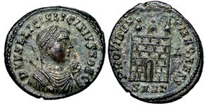 Licinius
                      II PROVIDENTIAE CAESS Heraclea 49