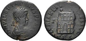 Valentinian II GLORIA REIPVBLICE campgate
                      from Thessalonica